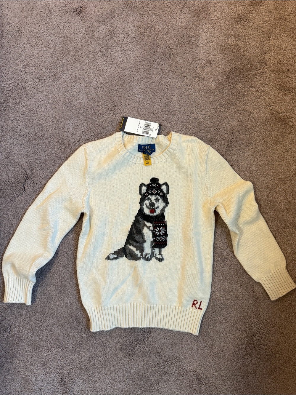 Kids Sweater with Dog Motif